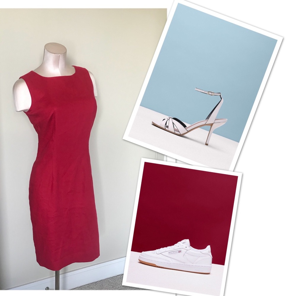 Talbots Red Sheath Dress